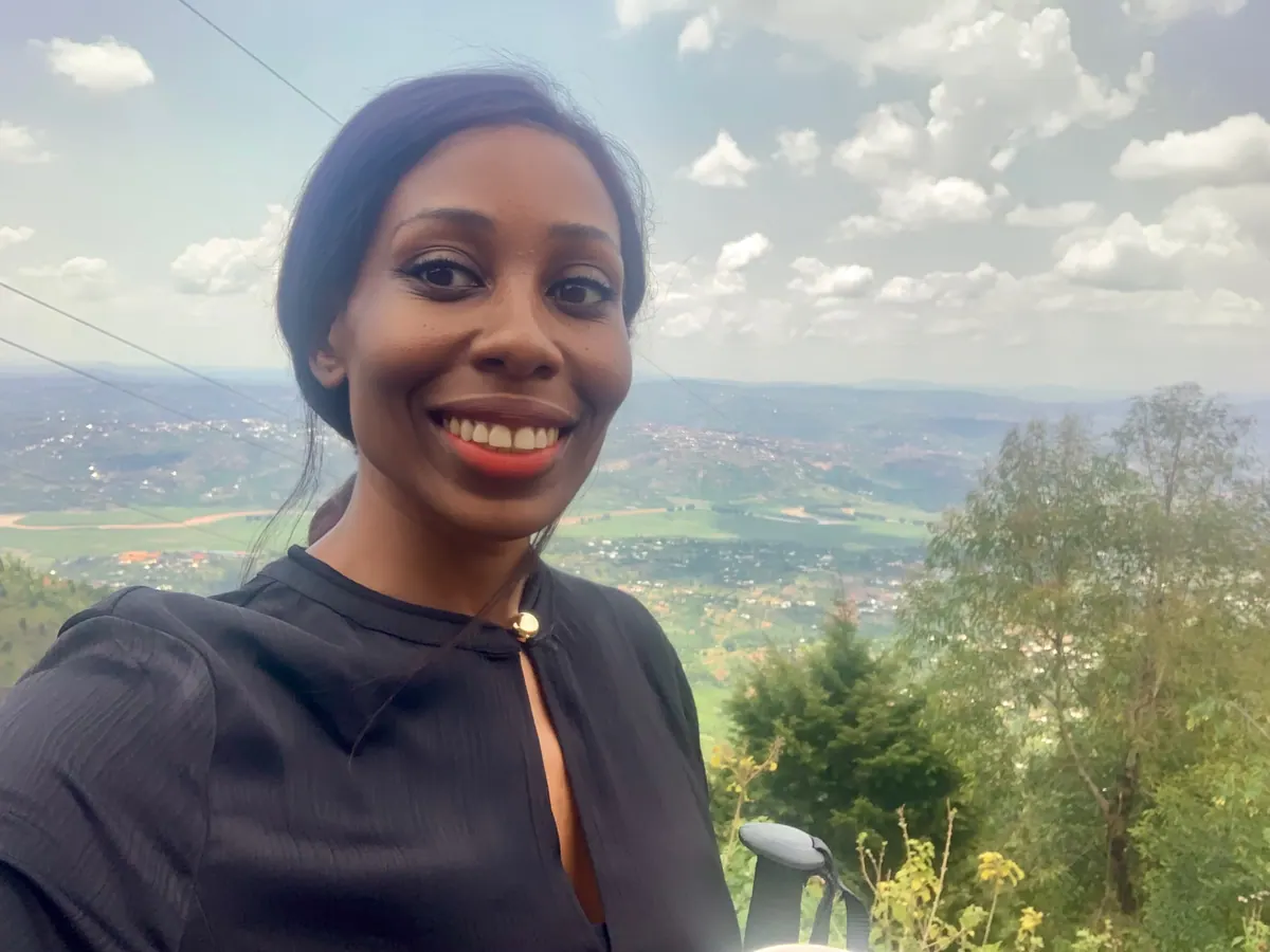 Vivian Nwakah overlooking Kigali